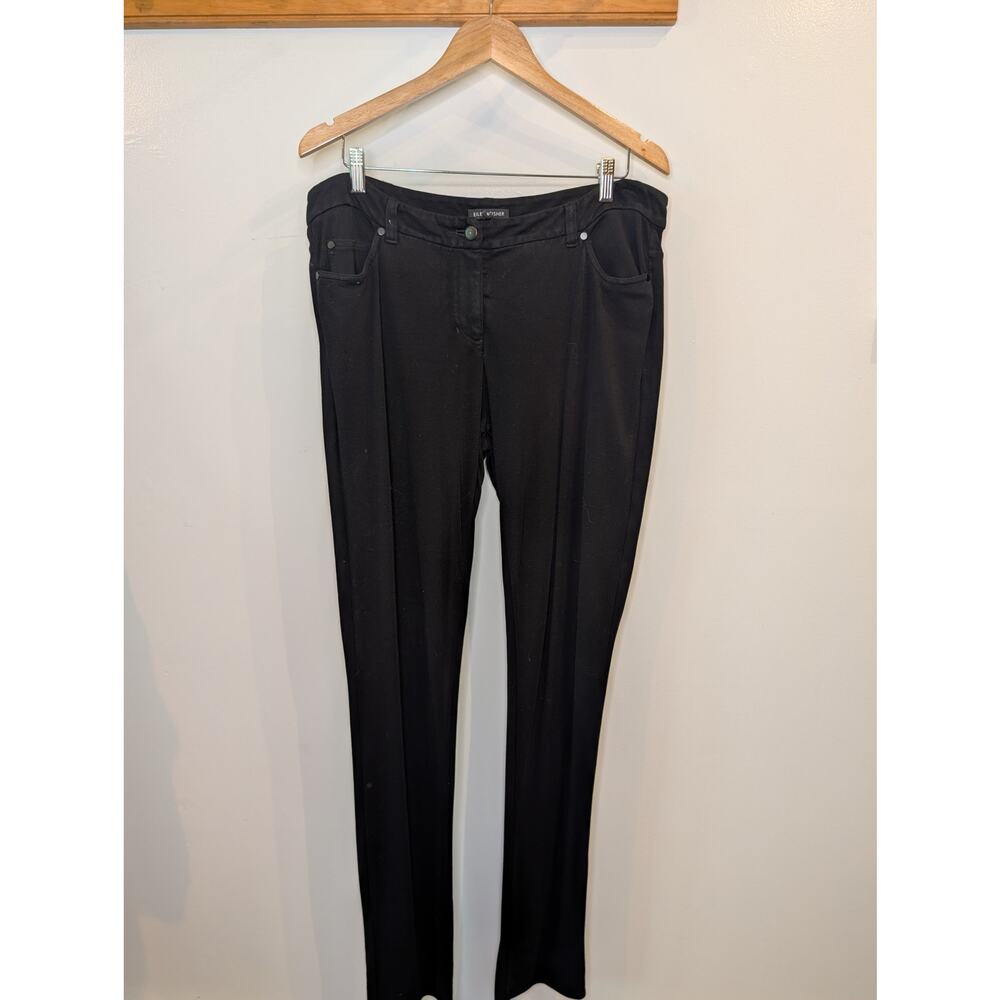EILEEN FISHER Women's Black Dress Pants 12 Viscose Blend Stretch Comfort
